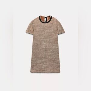 ZARA Textured Short Dress Size S NWT